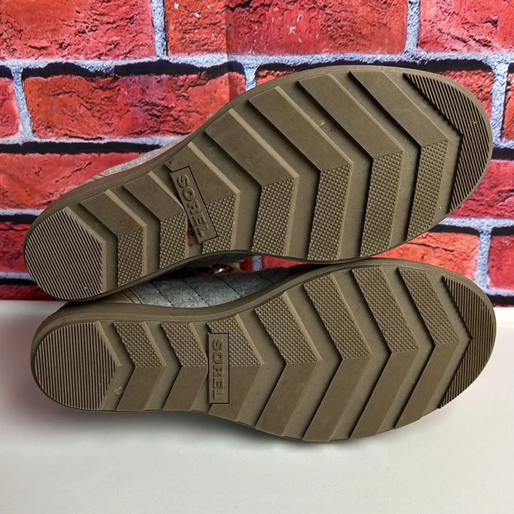SOREL Women's Evie II NW Lace Waterproof Wedge Bootie‎ Boot Omega Taupe Size 8